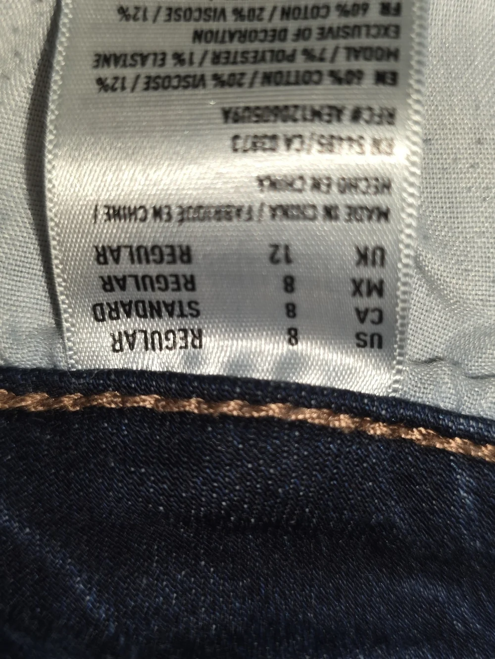 American Eagle Outfitters Dark Blue Distressed Skinny Jeans